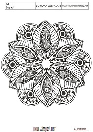 Mandala boyama sayfaları